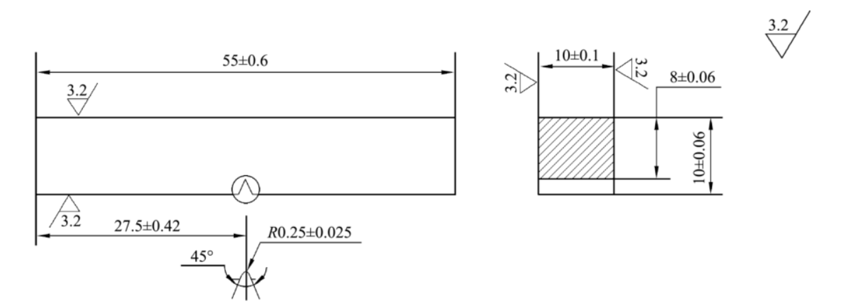 V形缺口試樣 V形缺口試樣